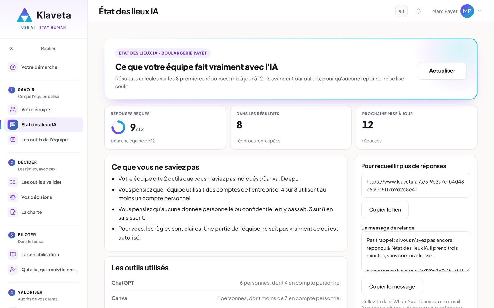 L'état des lieux en détail