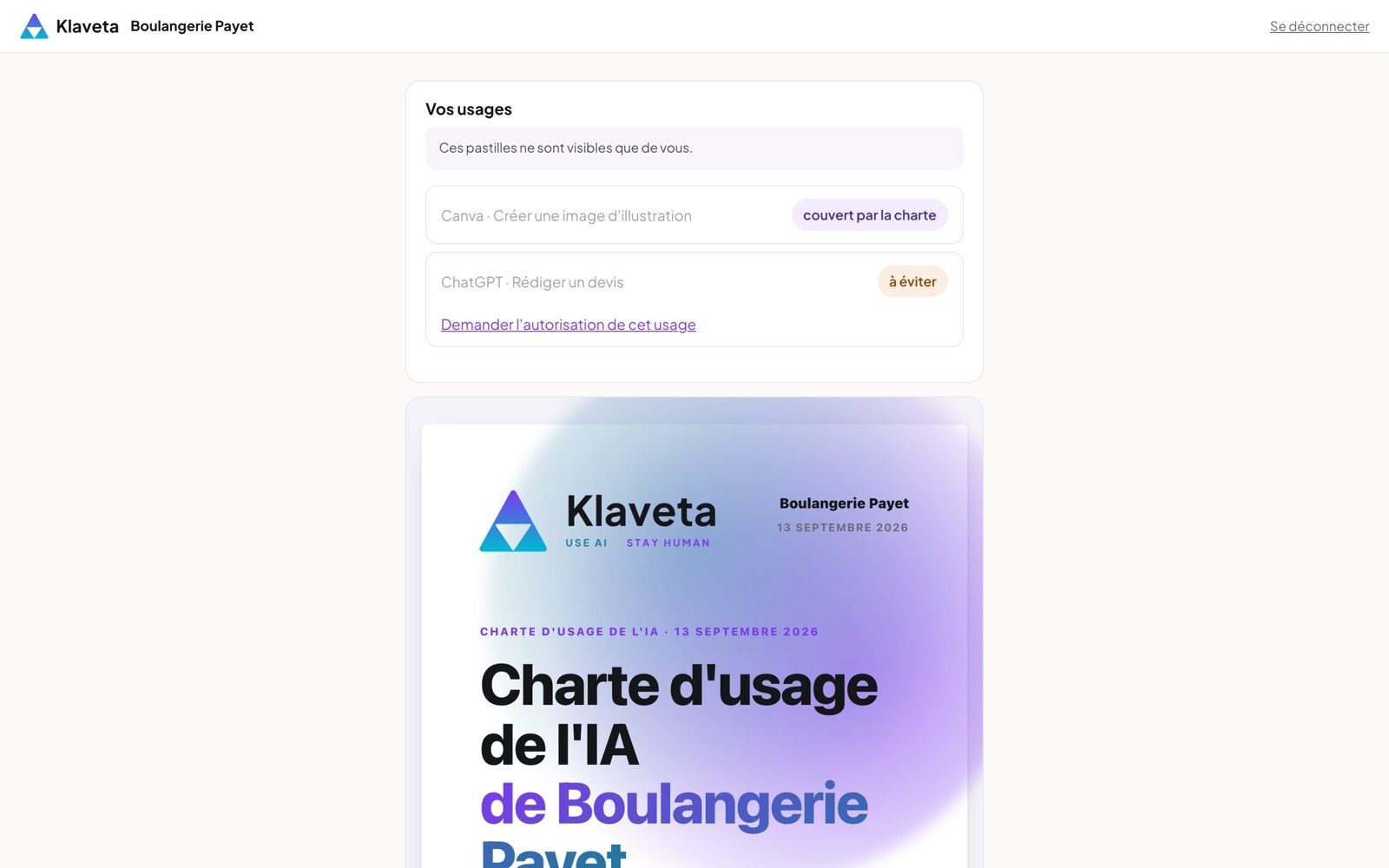 Lire la charte