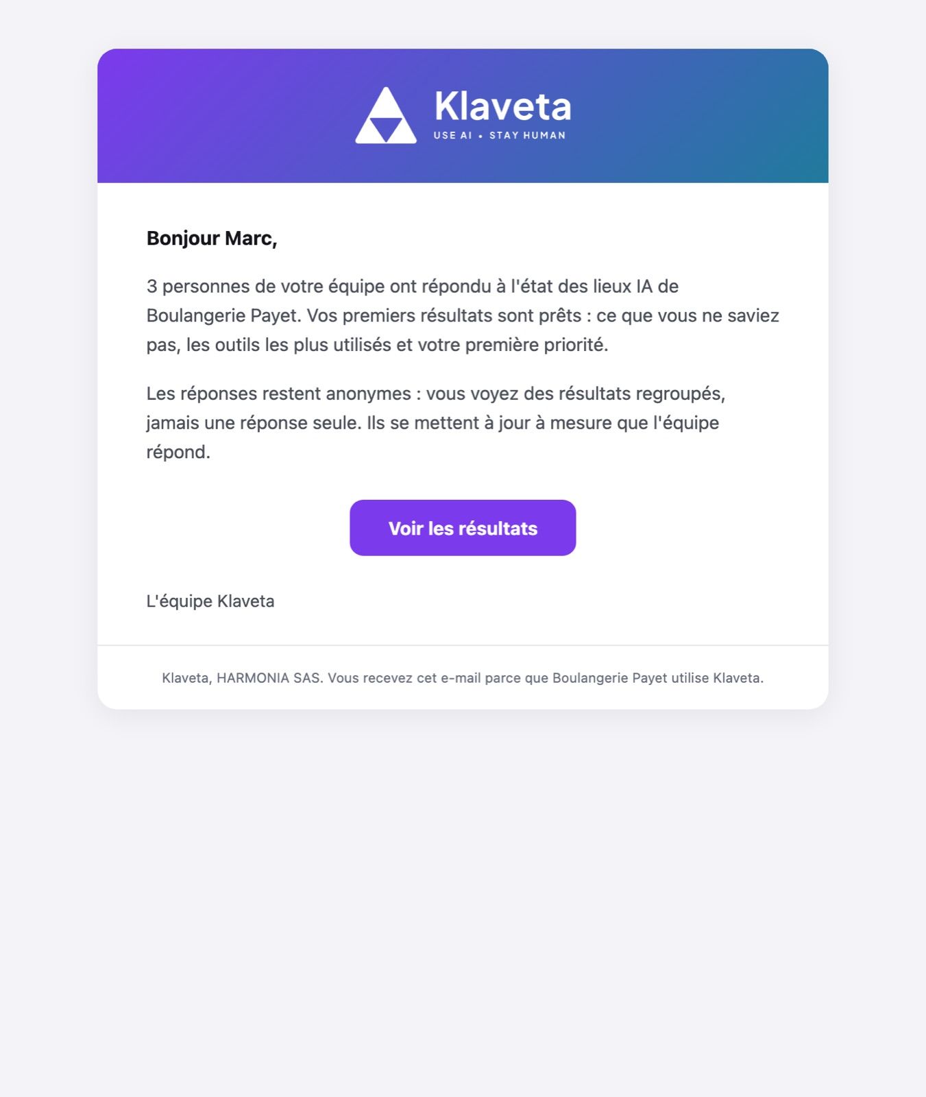 Klaveta vous écrit