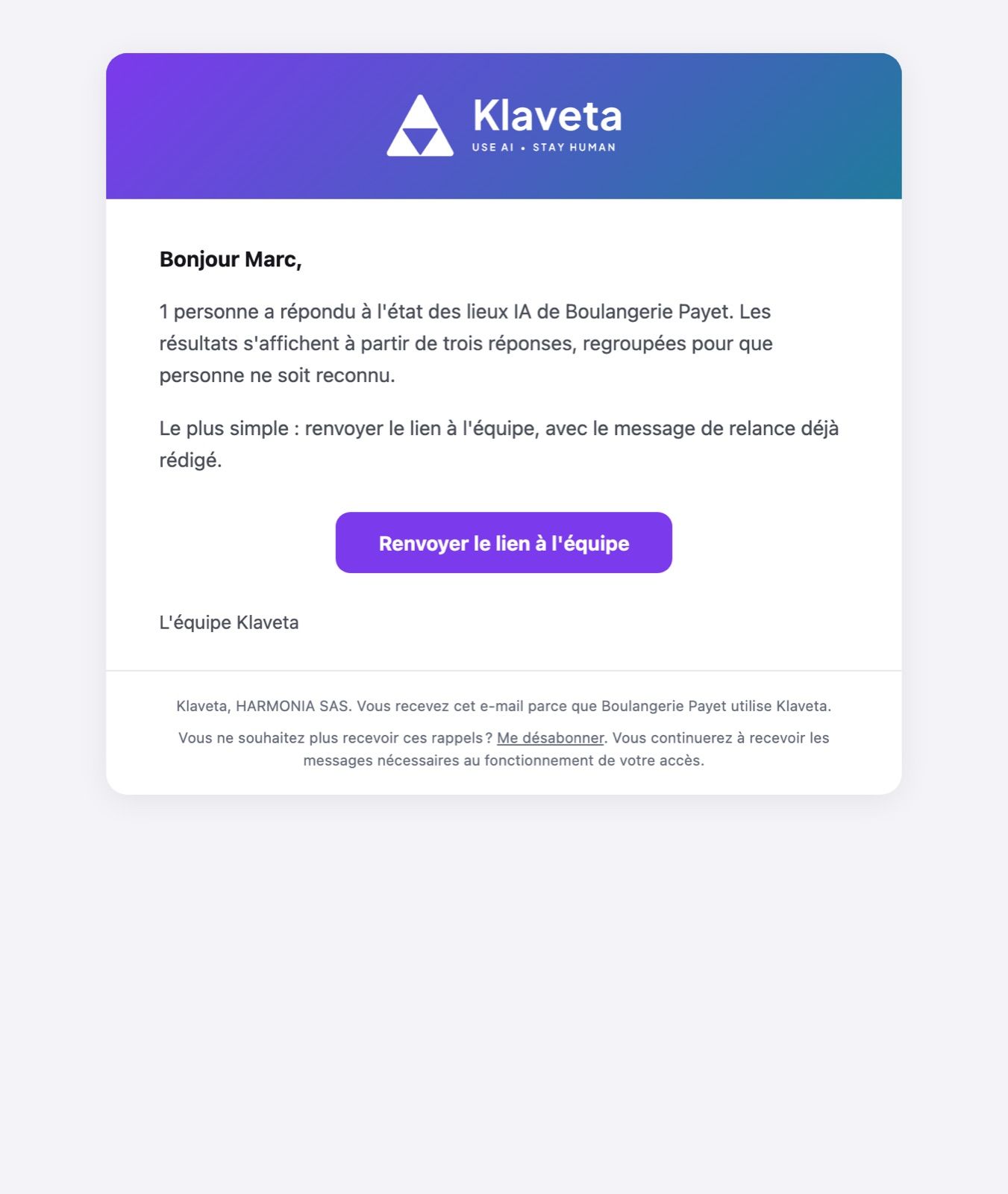 Klaveta vous écrit